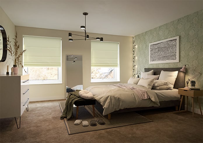 Kyoto Faux Silk, Cream - Motorised Roman Blind - Image 6